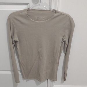 Chic Tan Long Sleeve Top